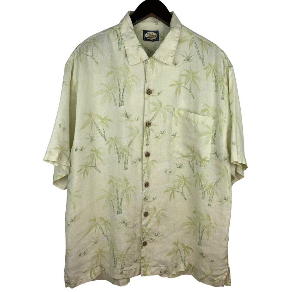 Tommy Bahama 100% Linen Short Sleeve Shirt Size L
